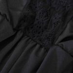 Svart spets sexig babydoll midjedetaljer