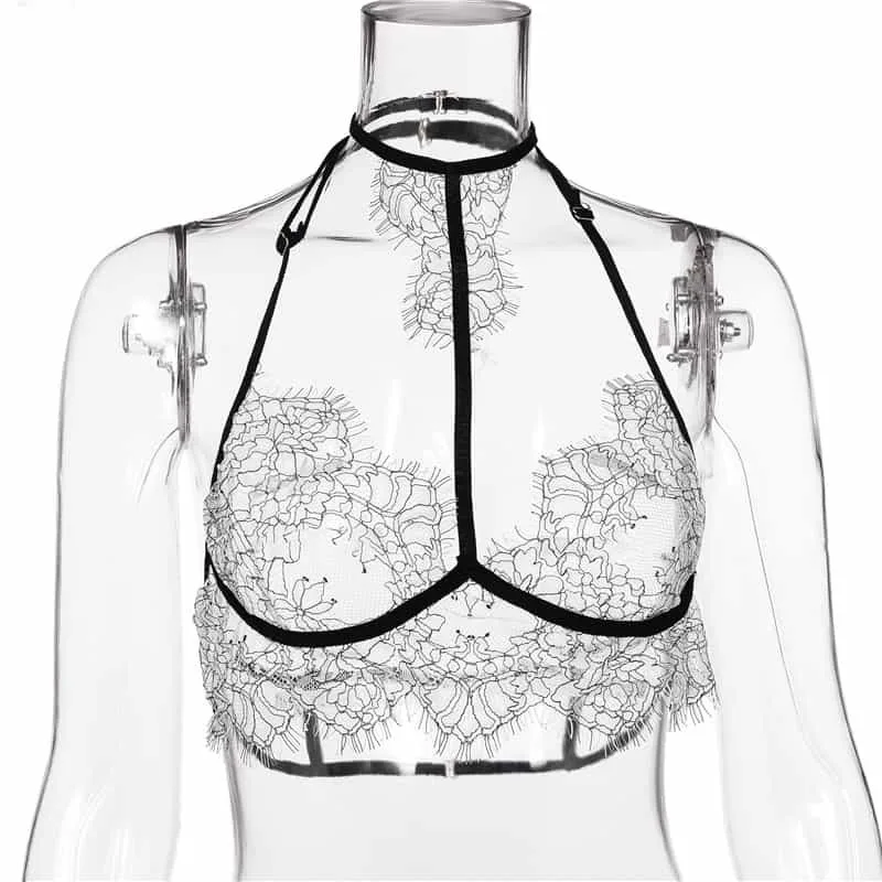 Halter Lace Bra Sexy Lingerie Set Bra Details