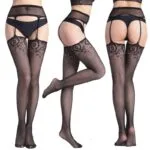 Hollow Garter Jacquard Sexy Pantyhose 6086