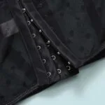 Spets Polka Dot Volanger Bustier BH Set Back Krok Detaljer Spets Polka Dot Volanger Bustier BH Set Back Krok Detaljer