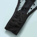 Lace Polka Dot Ruffle Bustier Bra Set pikkuhousujen yksityiskohdat