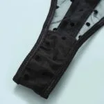Spets Polka Dot Volanger Bustier BH Set Trosa Detaljer Spets Polka Dot Volanger Bustier BH Set Trosa Detaljer
