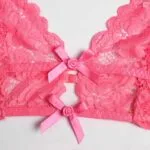 Lace Stitching Bow Girl Suit Bow On Bra