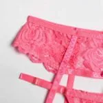 Lace Stitching Bow Girl Suit Garter Show