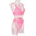 Lace Stitching Bow Girl Suit Site View