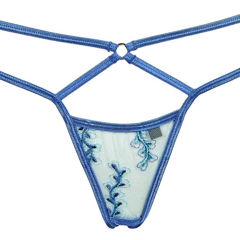 Mermaid Blue Breasts Open Crotch Bra Set04Mermaid Blue Breasts Open Crotch Bra Set Panty Details