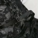 Mehrfarbige Spitze mit Blumenmuster, durchscheinend, sexy Teddys, Gürteldetails