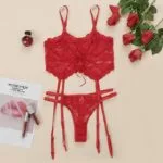 Red Floral Lace Bustier Bodysuit Over View_12_11zon