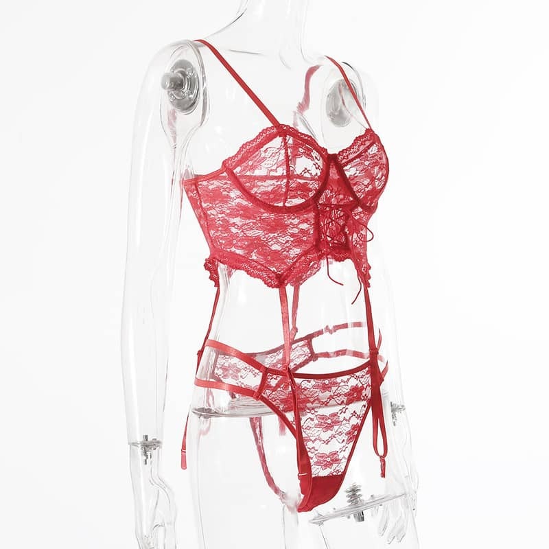 Red Floral Lace Bustier Bodysuit Site View_13_11zon