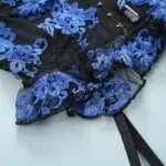 Ruffled kukka Bustier Set röyhelöt yksityiskohdat