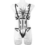 Sexy Cutout Body Sculpting Strappy Teddy Suit Back View