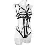 Sexy Cutout Body Sculpting Strappy Teddy Suit Site View