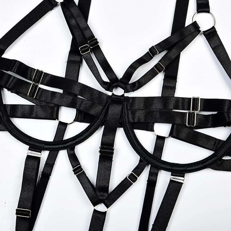 Sexy Cutout Body Sculpting StrapyTeddy Suit Bust Details