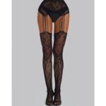 Reizvoller Jacquard-Großhandelsstrumpfband-Strumpfhosen-Front-Show