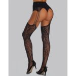 Reizvoller Jacquard-Strumpfband-Strumpf-Großhandelsstrumpfhosen-linke Ansicht