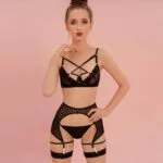 Conjunto de sujetador de lunares de malla transparente Modelo Overview_5_11zon Conjunto de sujetador de malla transparente con lunares Descripción general del modelo