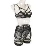 Conjunto de sujetador de lunares de malla transparente Vista lateral en Mold_10_11zon Conjunto de sujetador de lunares de malla transparente Vista lateral del molde