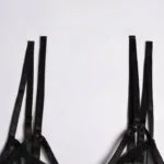 Detalles de la correa de los conjuntos de bragas con sujetador de 6 piezas con correa para el hombro doble
