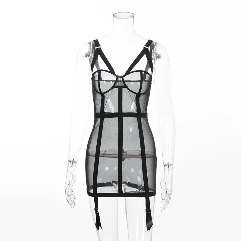 Strap Perspective Sling Mesh Chemise Display Strap Perspective Sling Mesh Chemise Display