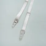 Weiße Spitze gekräuselte Braut Dessous Set Strumpfband Details