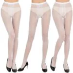 Meia-calça branca brilhante sem costura sem costura por atacado