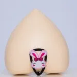 Schwarzer Häschenkopf, sexy und niedliche Cartoon-Stickerei, C-String-Höschen