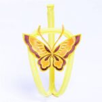 Culotte String Jaune Creux Brodé Bow