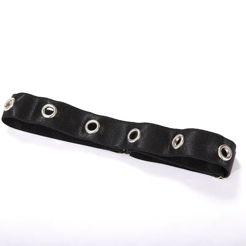 Schwarzes Leder Motorrad BH & Panty Set Neck Chain View