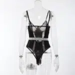 Black Perspective Corsage One-Piece Set Rückansicht Black Perspective Corsage One-Piece Set Rückansicht