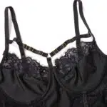 Black Perspective Integrated Bra And Pants Strap Set Detalles del sujetador