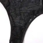 Black Perspective Integrated Bra And Pants Strap Set Detalle de braguitas