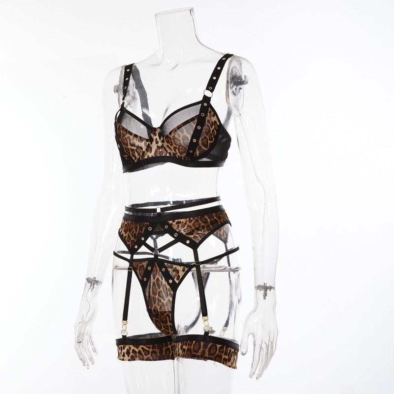 Khaki Leopard Print Perspective Sexy One-Piece Sets Side view Khaki Leopard Print Perspective Sexy One Piece Setit Sivukuva