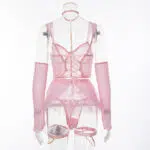 Pink Sexy Pure Desire Mädchen Unterwäsche Sexy Anzug-Rückenansicht