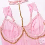 Pink Sexy Pure Desire Girls Unterwäsche Sexy Anzug-BH-Details