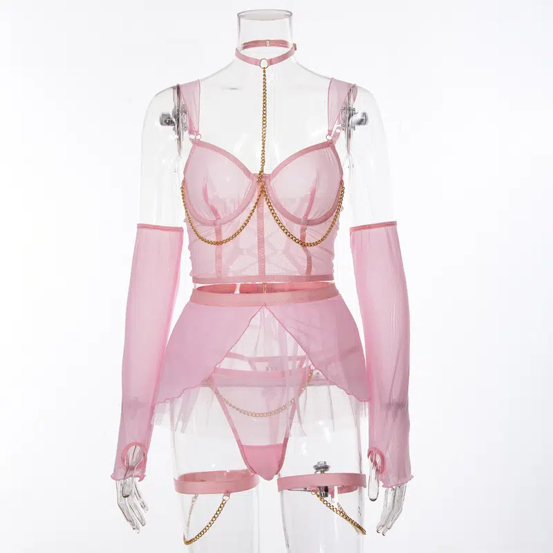 Pink Sexy Pure Desire Mädchen Unterwäsche Sexy Anzug-Vorderansicht