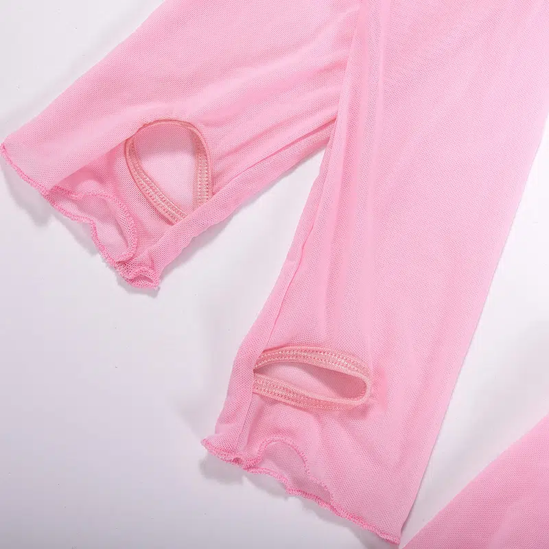 Pink Sexy Pure Desire Girls Unterwäsche Sexy Anzug-Handschuh-Details