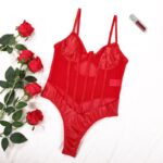 Red Perspective One-Piece Sheer Bodysuit Oversigt Red Perspective One-Piece Sheer Bodysuit Oversigt