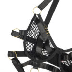 Черный комплект из бюстгальтера и трусиков в сеточку с деталями бюстгальтера с плетеной строчкой Черный комплект из бюстгальтера и трусиков в сеточку с деталями бюстгальтера с плетеной строчкой