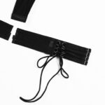 Bodysuit i svart mesh med öppet bakre benringdetaljer