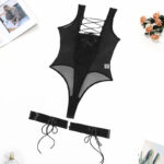 Black Mesh Body med öppen rygg översikt