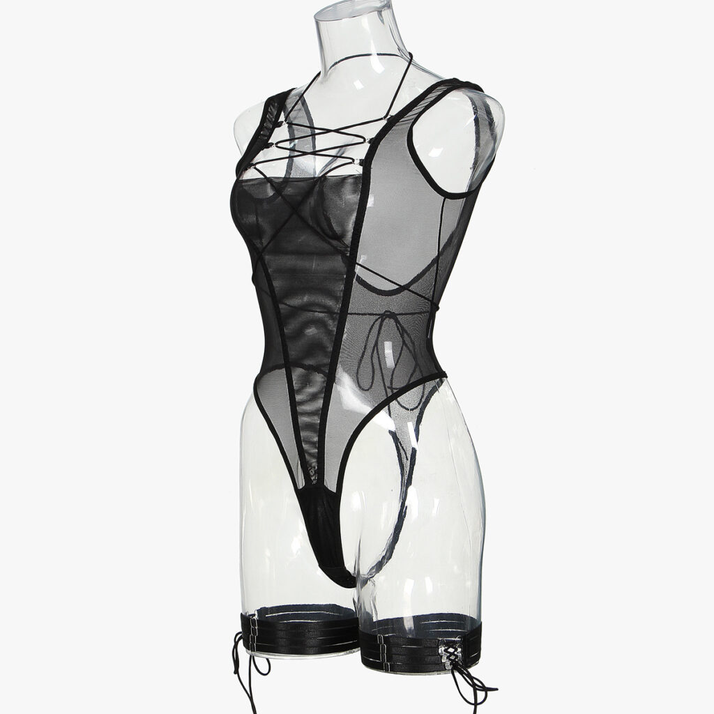 Silky open back bodysuit