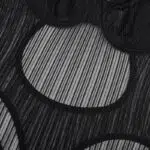 Black Striped Mesh Sheer Bodysuit Material Details