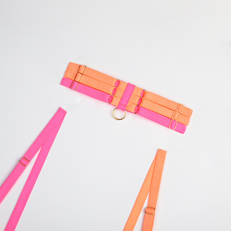 Hot Pink Two-Tone Stretch Mesh Bra Set Harter View Hot Pink Two-Tone Stretch Mesh Bra Set Harter View