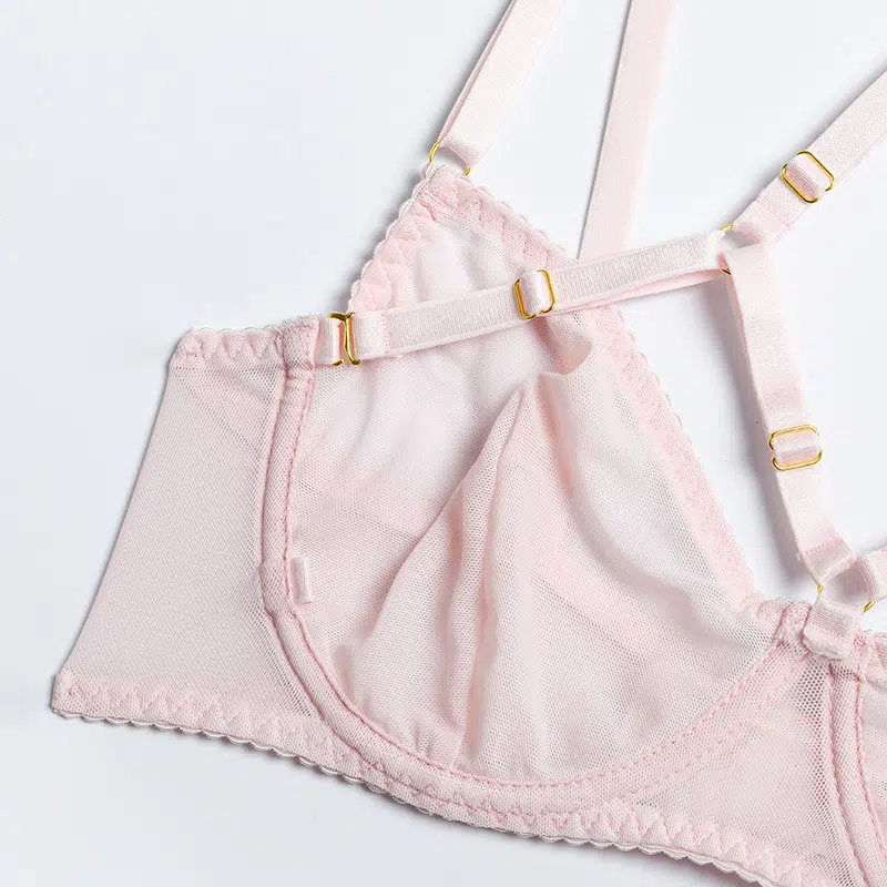 Mesh Halter Neck Bra & Panty Set with Elastic Band Bra. Details Mesh Halter Neck Bra & Panty Set with Elastic Band Bra. Details