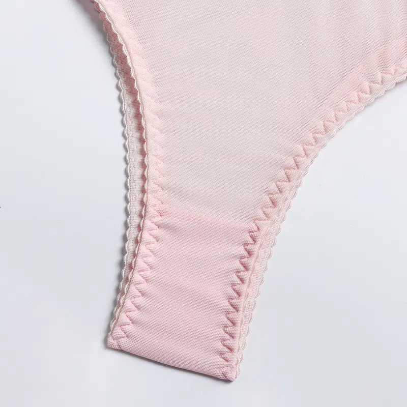 Mesh Halter Neck Bra & Panty Set with Elastic Band Crotch Details Mesh Halter Neck Bra & Panty Set with Elastic Band Crotch Details