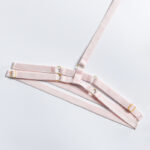 Mesh Halter Neck Bra & Panty Set with Elastic Band Leg Ring Details