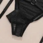 Macacão Sexy Conforto Transparente com Sutiã e Calcinha com Arnês Extra - Detalhes de Lingerie Atacado Entrepernas