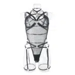 Macacão Sexy Confortável Transparente com Sutiã e Calcinha Extra Harness - Wholesale Lingerie Fornt View