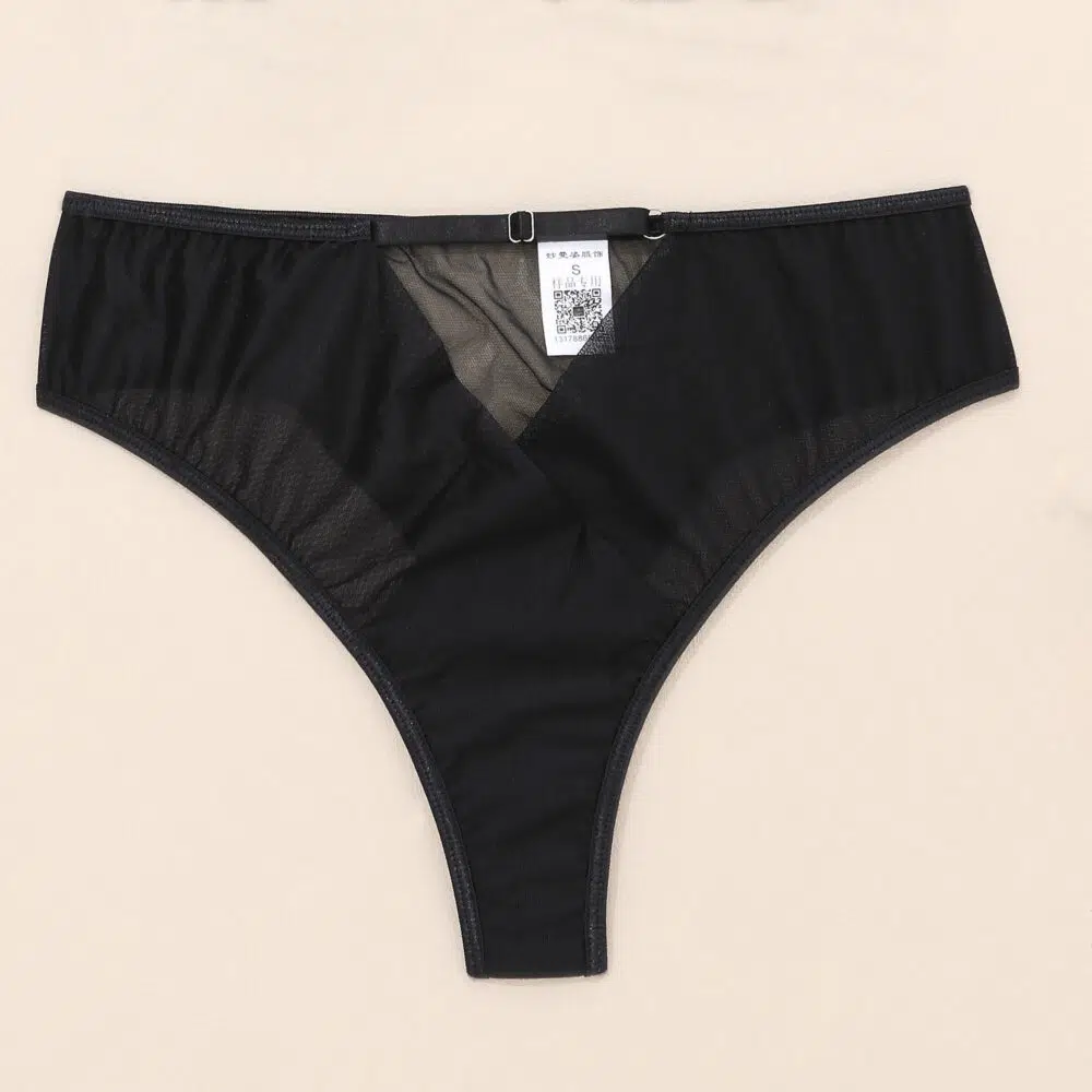 Chic Sexy Lingerie Mesh Bra Set with Cross Hollow Panty - Wholesale Lingerie Panty Details Chic Sexig Underkläder Mesh BH Set med Cross Hollow Trosa - Partihandel Underkläder Trosa Detaljer