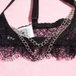 Cupless Metallketten-BH, dreiteiliges Set mit Federgürtel – Dessous-Cup-Entgleisungen im Großhandel